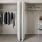 a closet with clothes